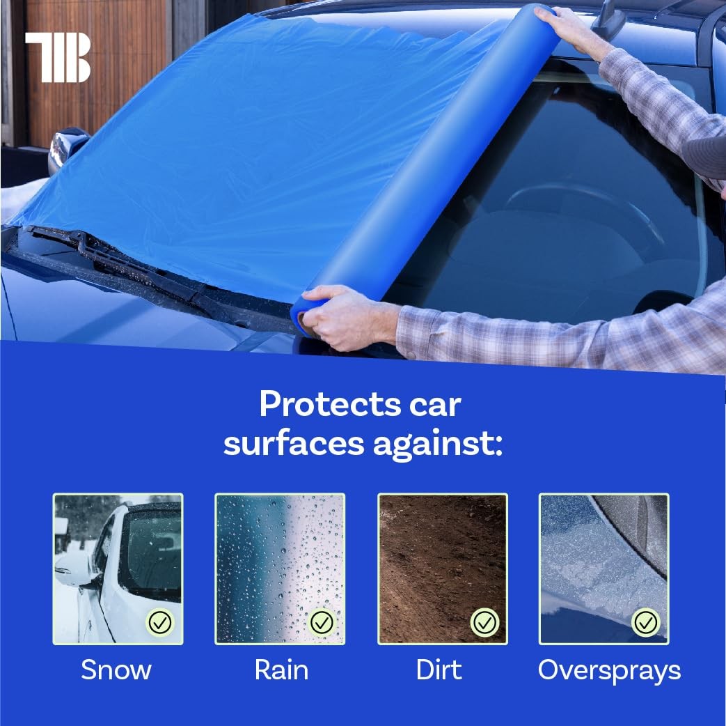 Crash Wrap 36 inch x 200 feet Blue Self Adhesive Window Cover Crash Collision