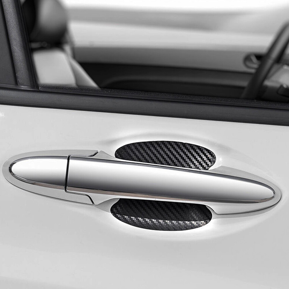 4x Car Stickers Carbon Fiber Door Handle Protector Film Anti-Scratch Accessories