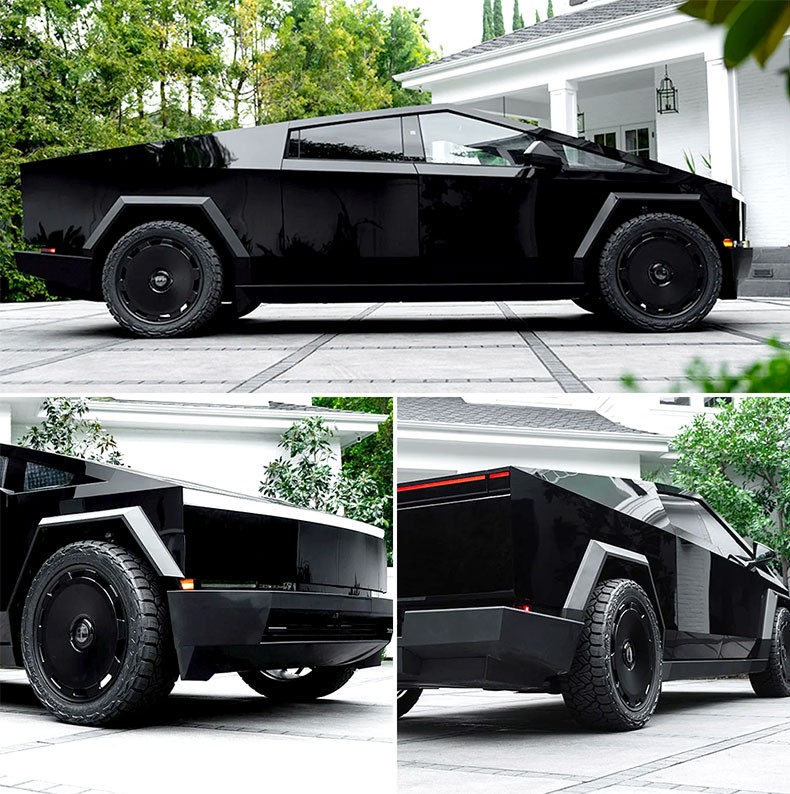 Cybertruck PPF PreCut Paint Protection Film Wrap Color Change Gloss Piano Black