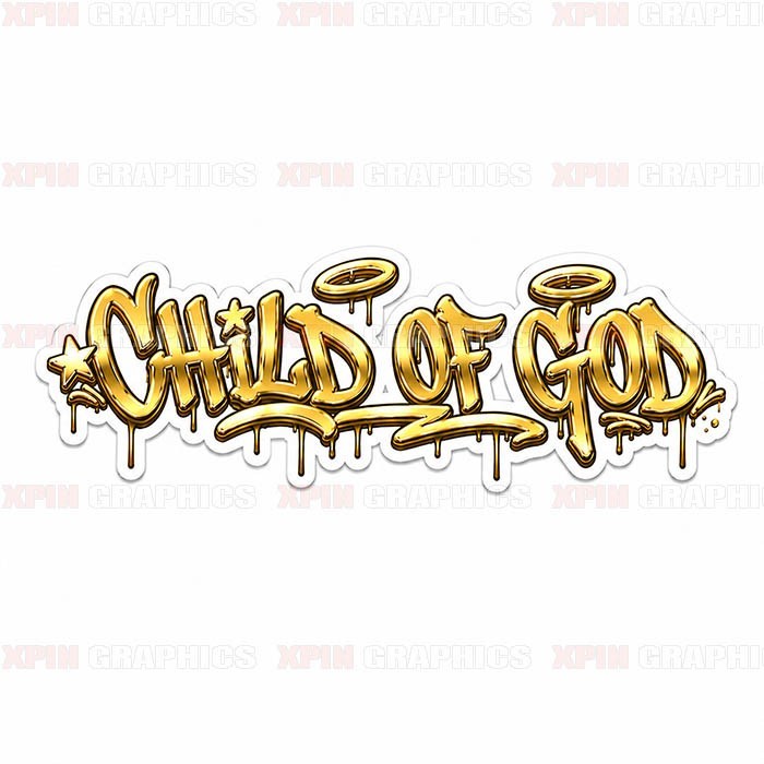 Child of God Graffiti Vinyl Decal Sticker Religious God Jesus Lord D