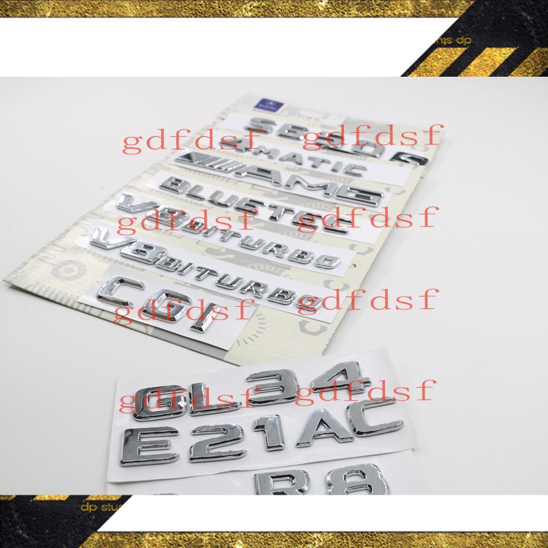 Chrome Rear Trunk Fender Emblems Badges for X118 CLA35 AMG TURBO/4matic 2019+