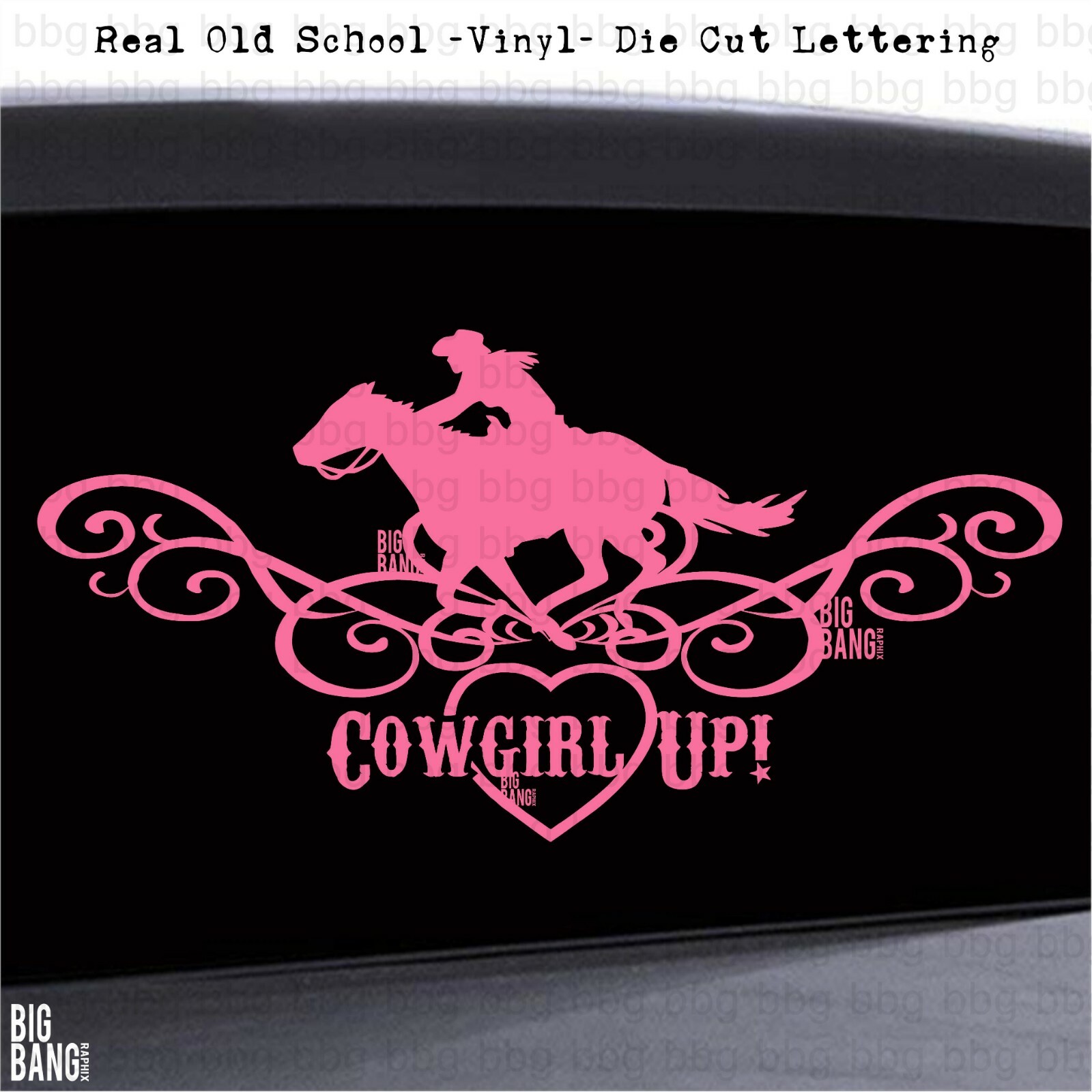 Custom Cowgirl Up Decal Vinyl Sticker