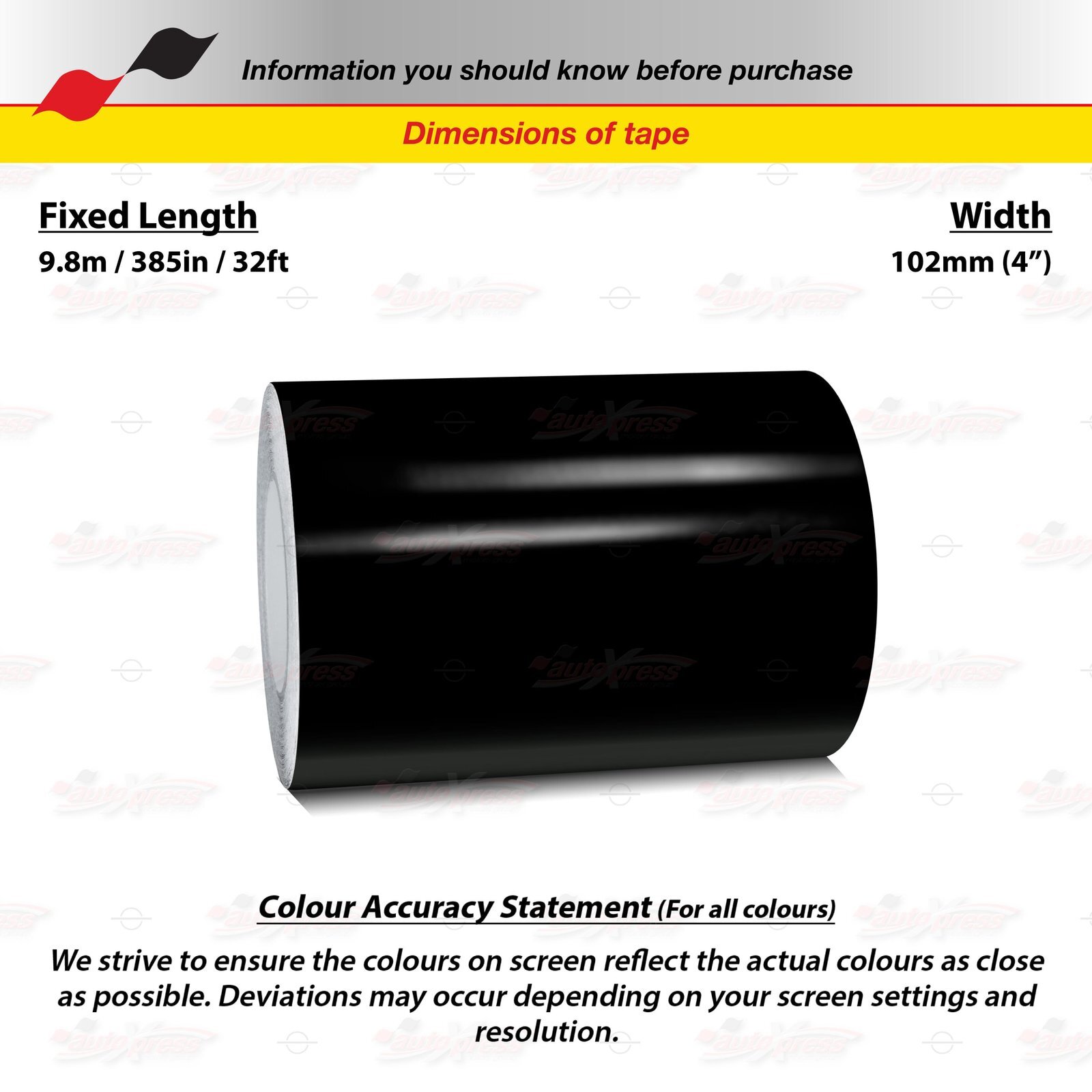 4″ Roll Vinyl Pinstriping Pin Stripe Line Tape Decal Sticker 102mm GLOSS BLACK