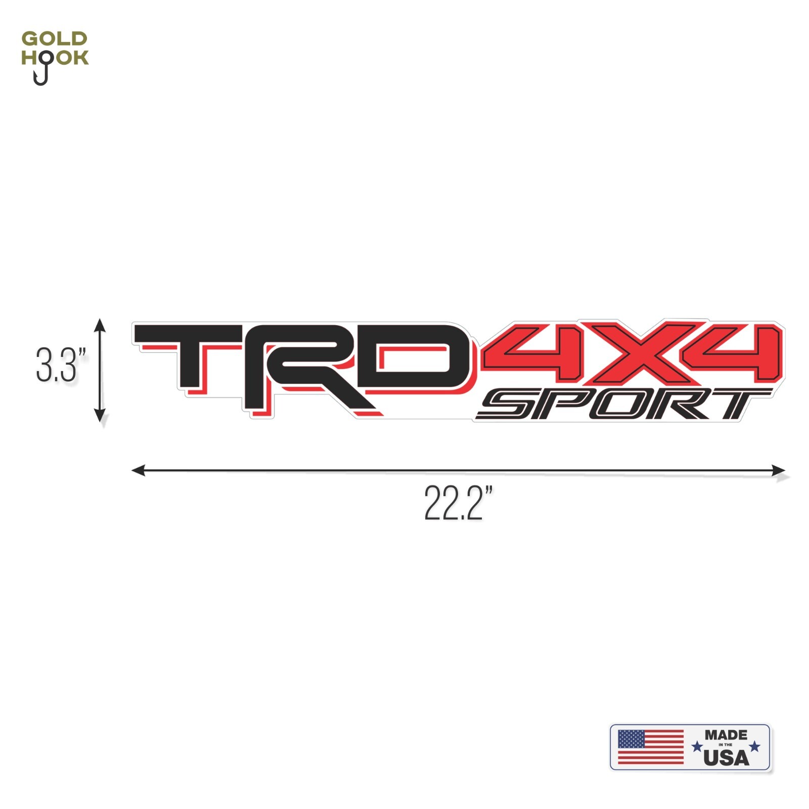 TRD 4×4 Sport Decal Toyota Tacoma Matte Bedside Replacement 2016-2023 Set 2