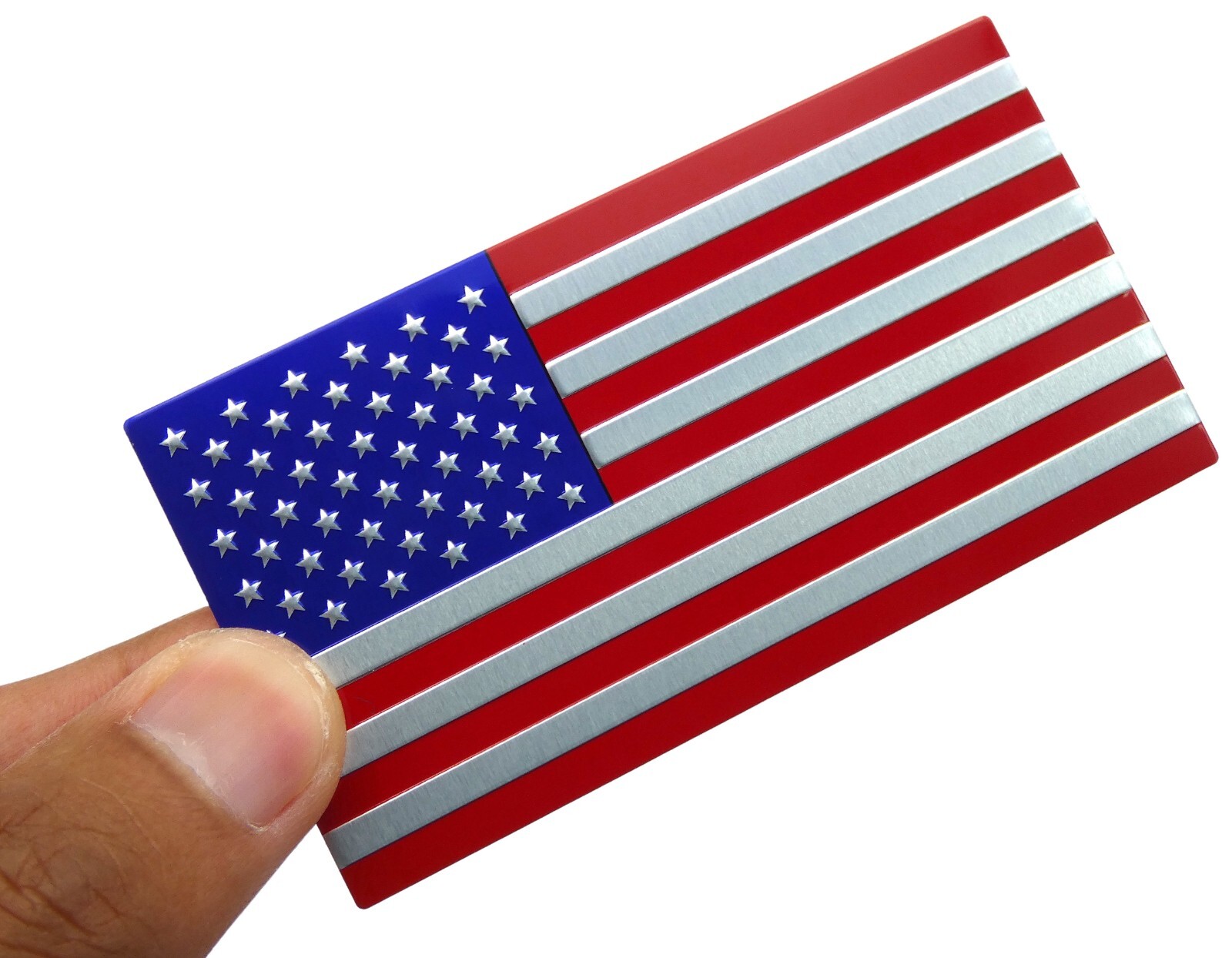 ALUMINUM American Flag Decal Sticker Car, Motorcycle, SUV, Truck, Patriotic