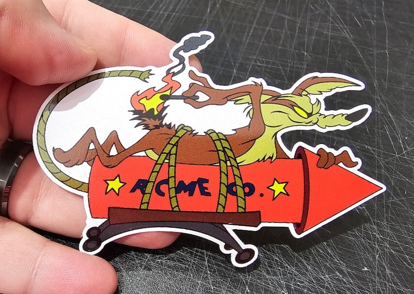 WILE E. COYOTE FUNNY GASSER RAT ROD HOT ROD VINTAGE RACING RAT FINK DECAL