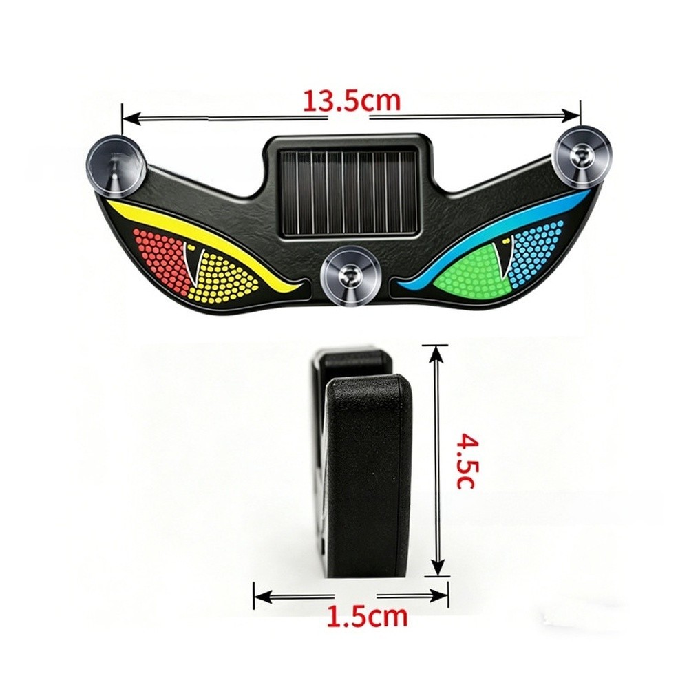 LED Triangle Window Light for Vehicle Rear Solar Powered Suction Mount