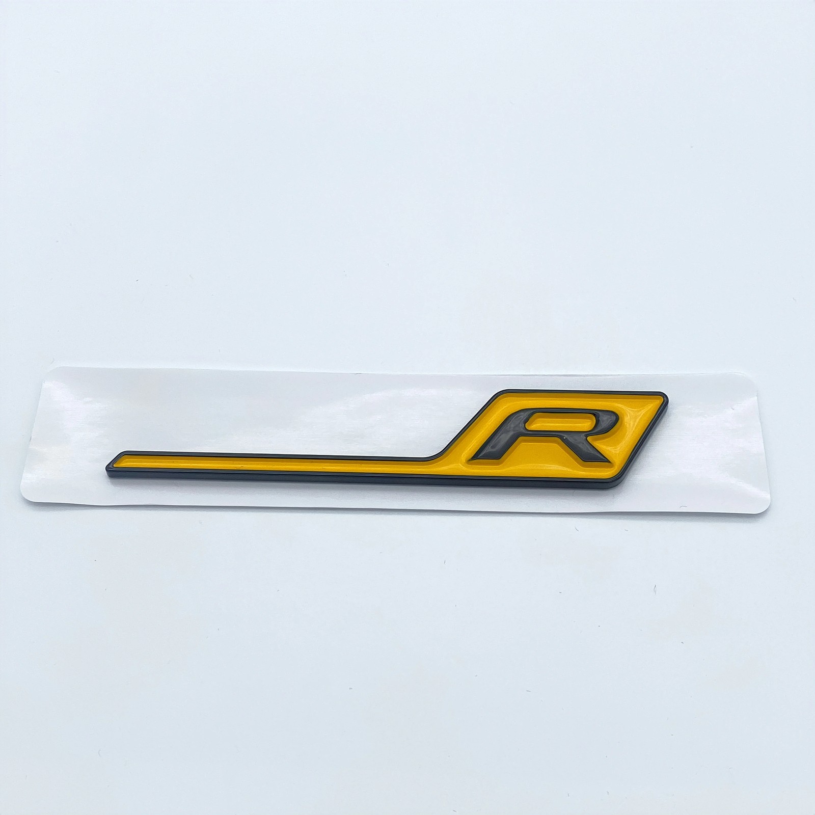 3D Flat Font Letters ABS Emblem Yellow Black Chrome R GT GTR For AMG Car Badge
