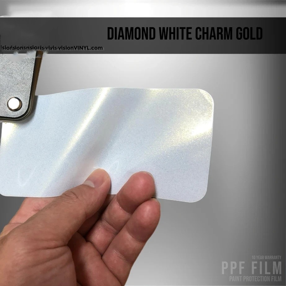 Cybertruck DIY PPF Paint Protection Wrap Color Change Shift Matte White To Gold