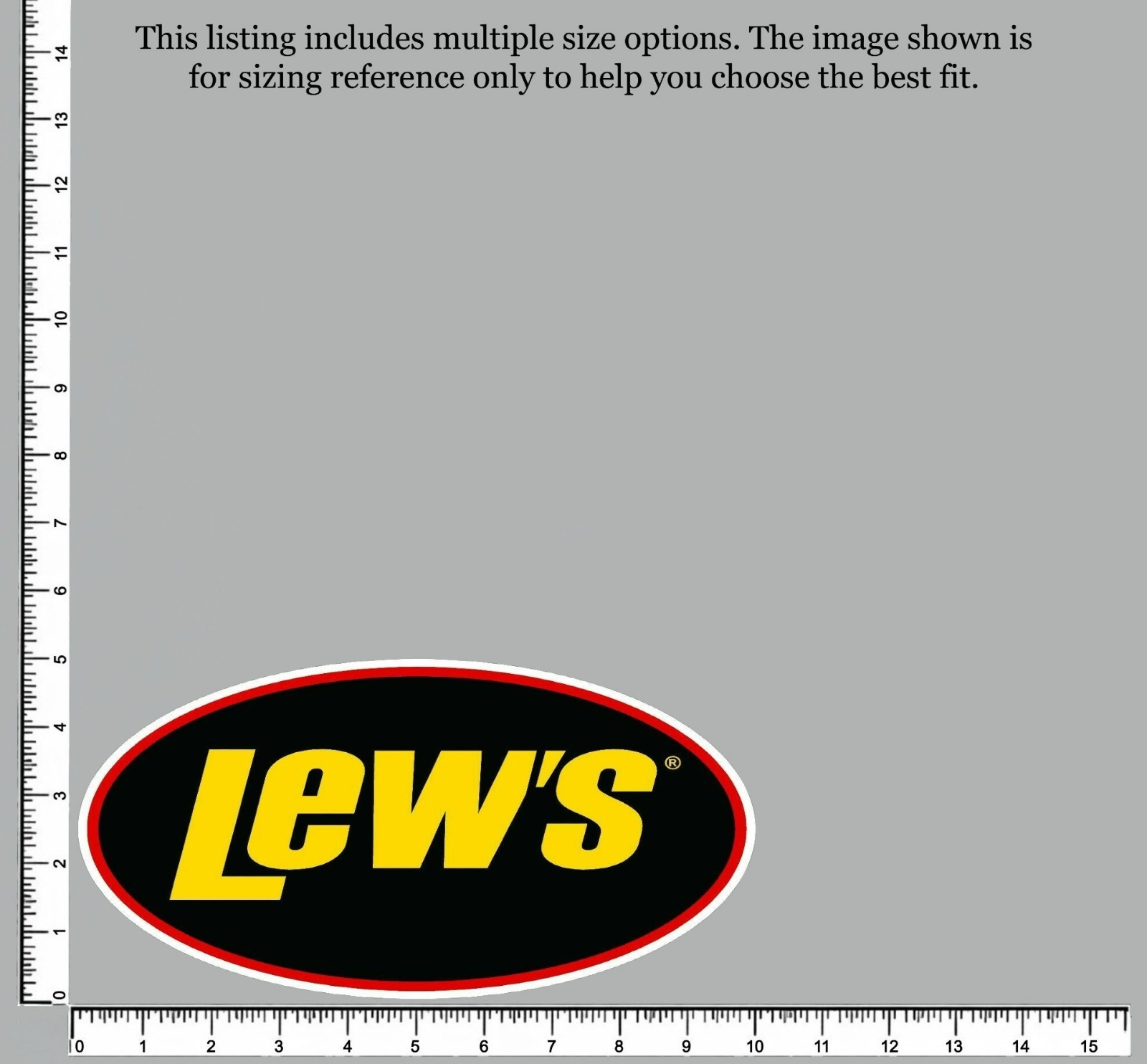 Lew’s Fishing Car Window Vinyl Decal Graphic Boat Tackle Box Laptop Sticker
