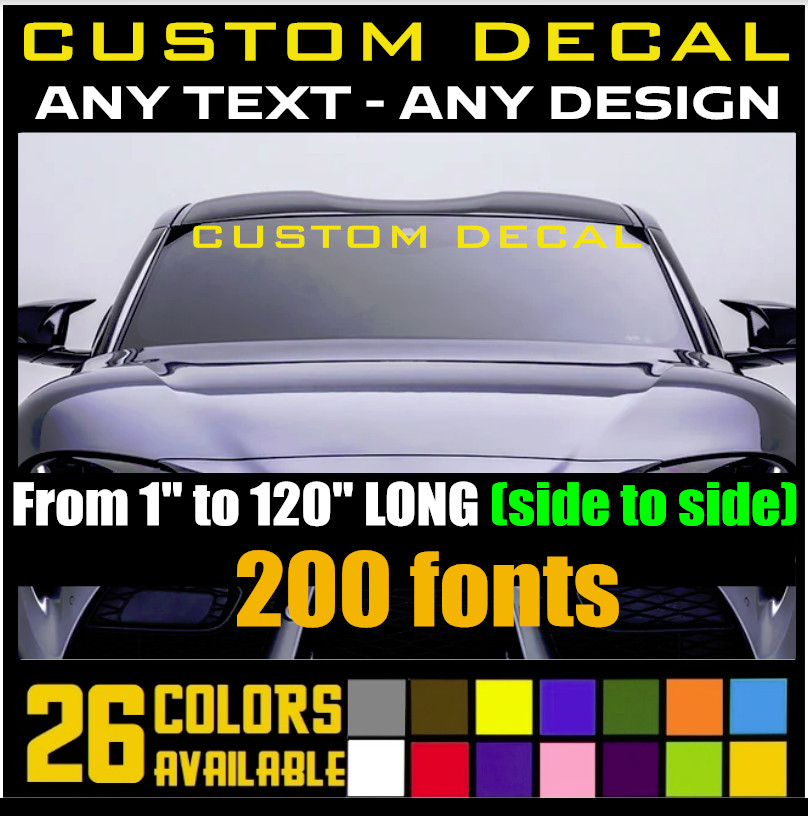 Custom Text Vinyl Lettering Sticker Decal Personalized -ANY TEXT – ANY NAME (2)