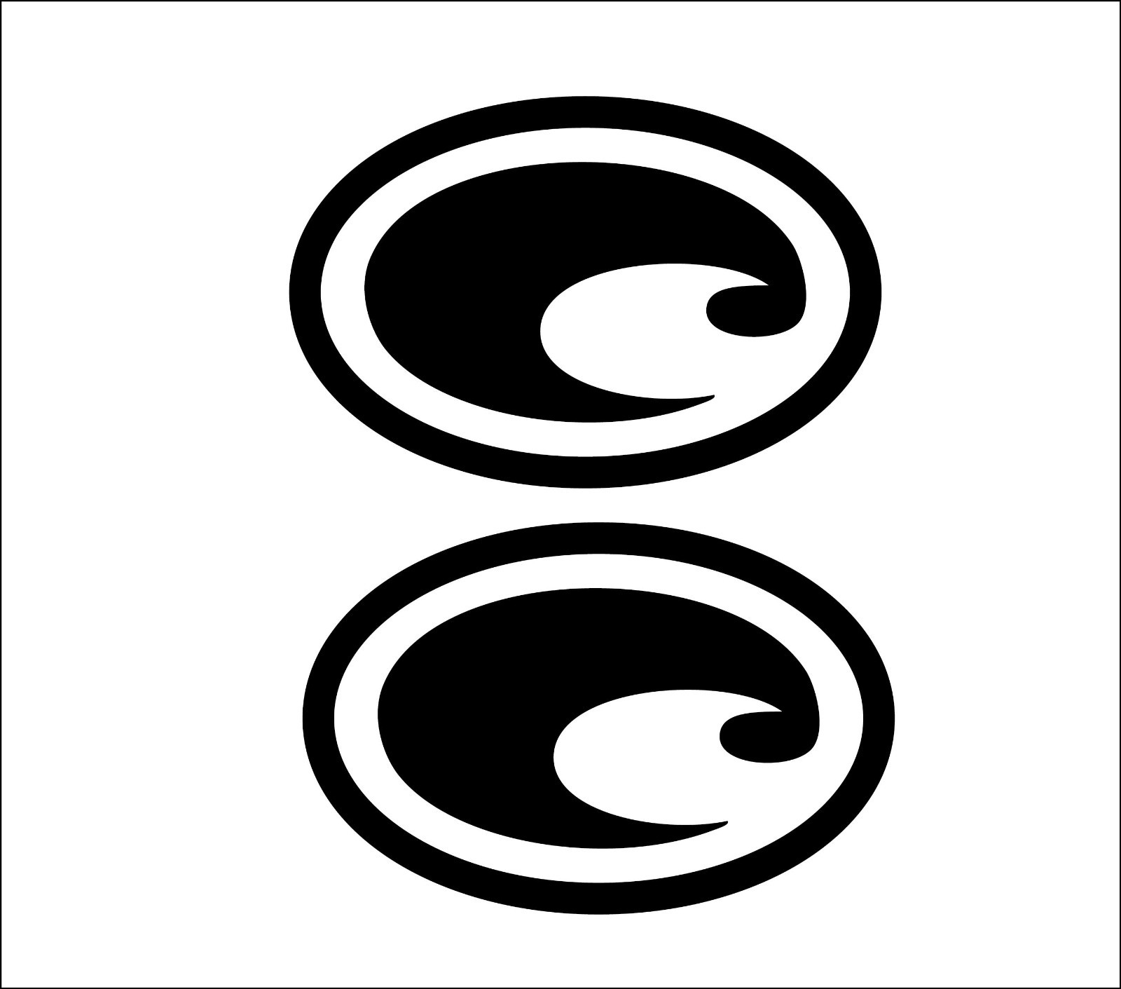 Costa Del Mar Sunglasses 1 Pair Diecut Vinyl Stickers Choose Size and Color P320
