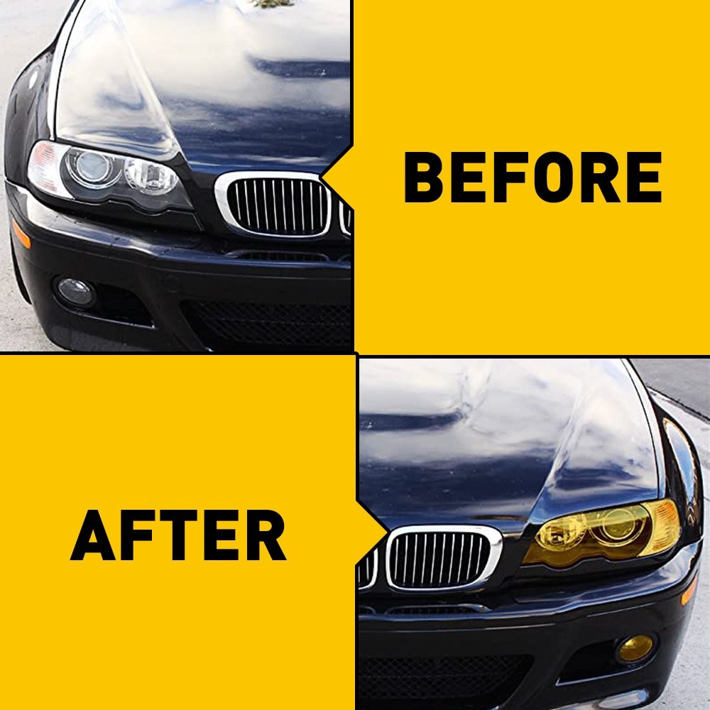 4X 12″x72″ Headlight Taillight Fog Light Tint Film Vinyl Wrap Universal For Car