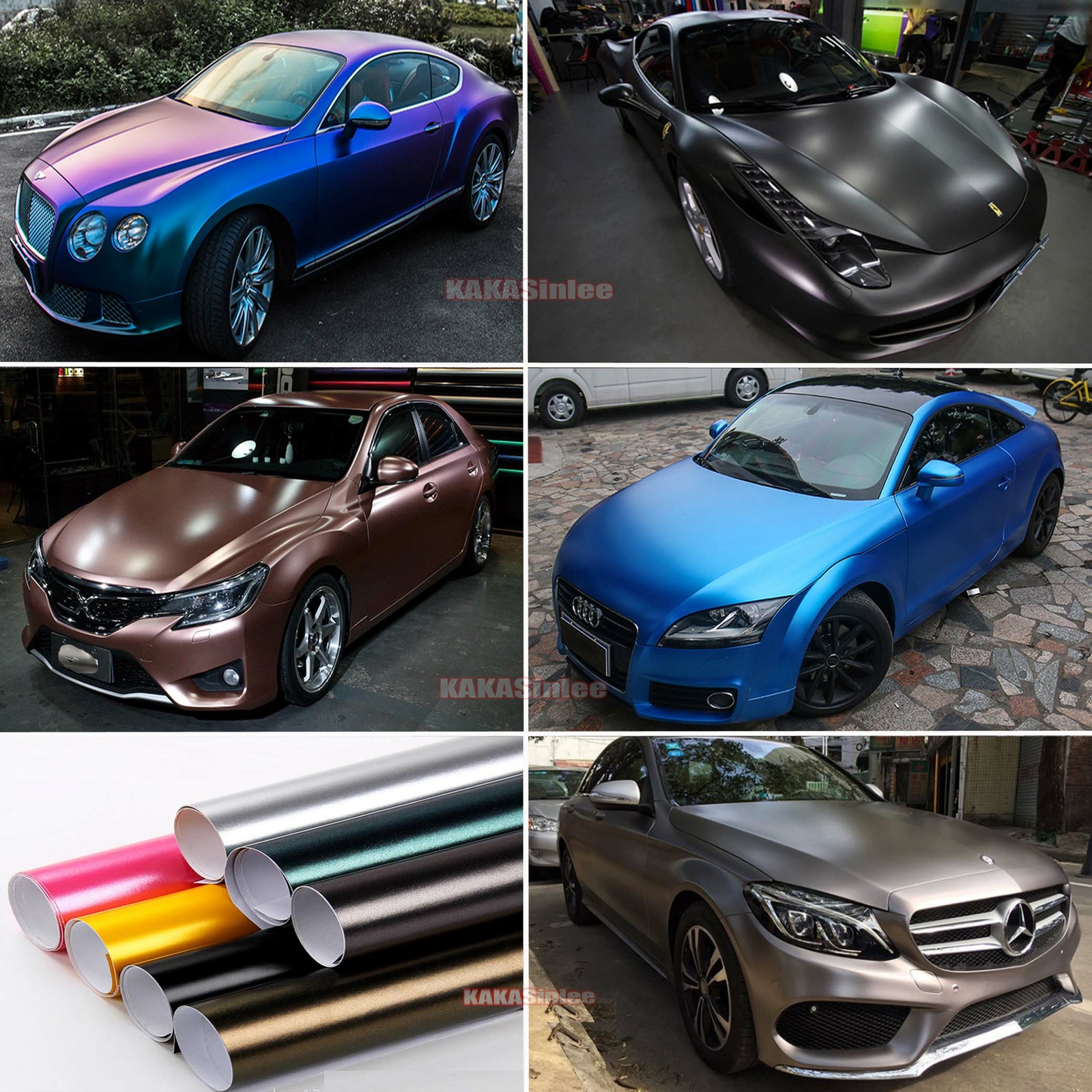 Flexible Car Pearl Metal Satin Matte Metallic Chrome Vinyl Wrap Sticker Decal US