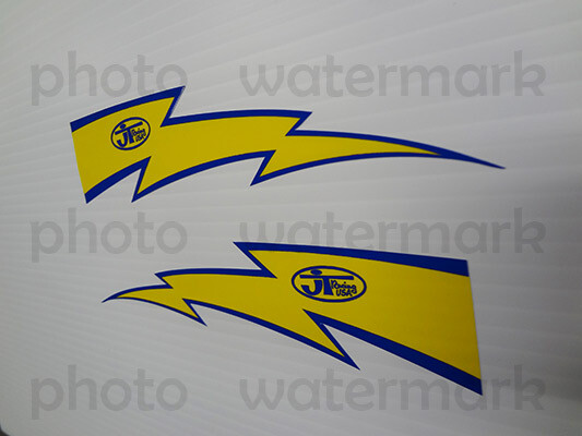 JT Racing Lightning Bolt Stickers Blue/Yellow XR Z50 TRX ATC Enduro XL Pick Size