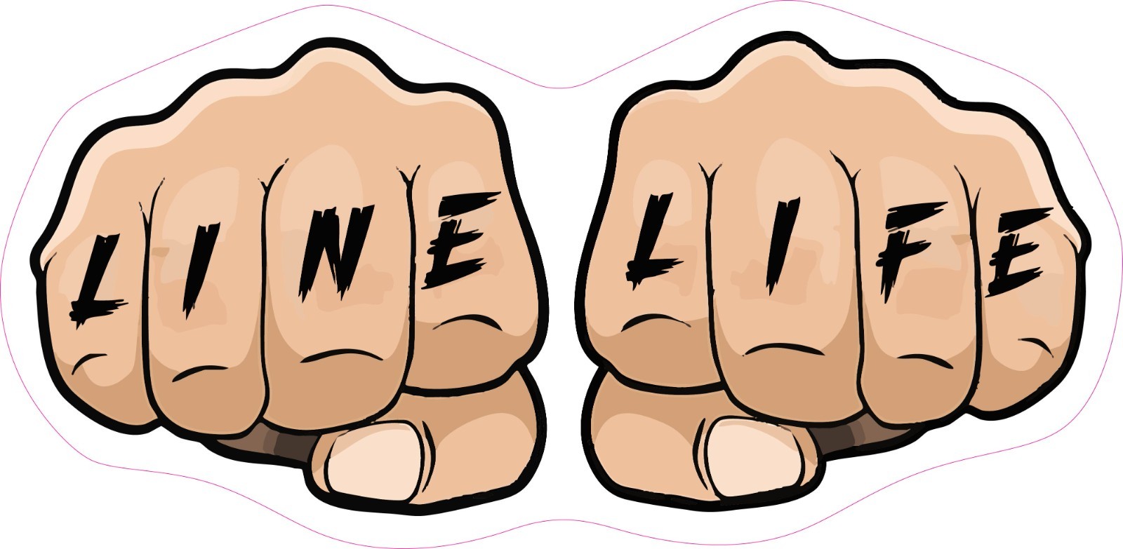 Lineman Line Life Tattoo Funny Hard Hat Vinyl Bumper Sticker Window Decal