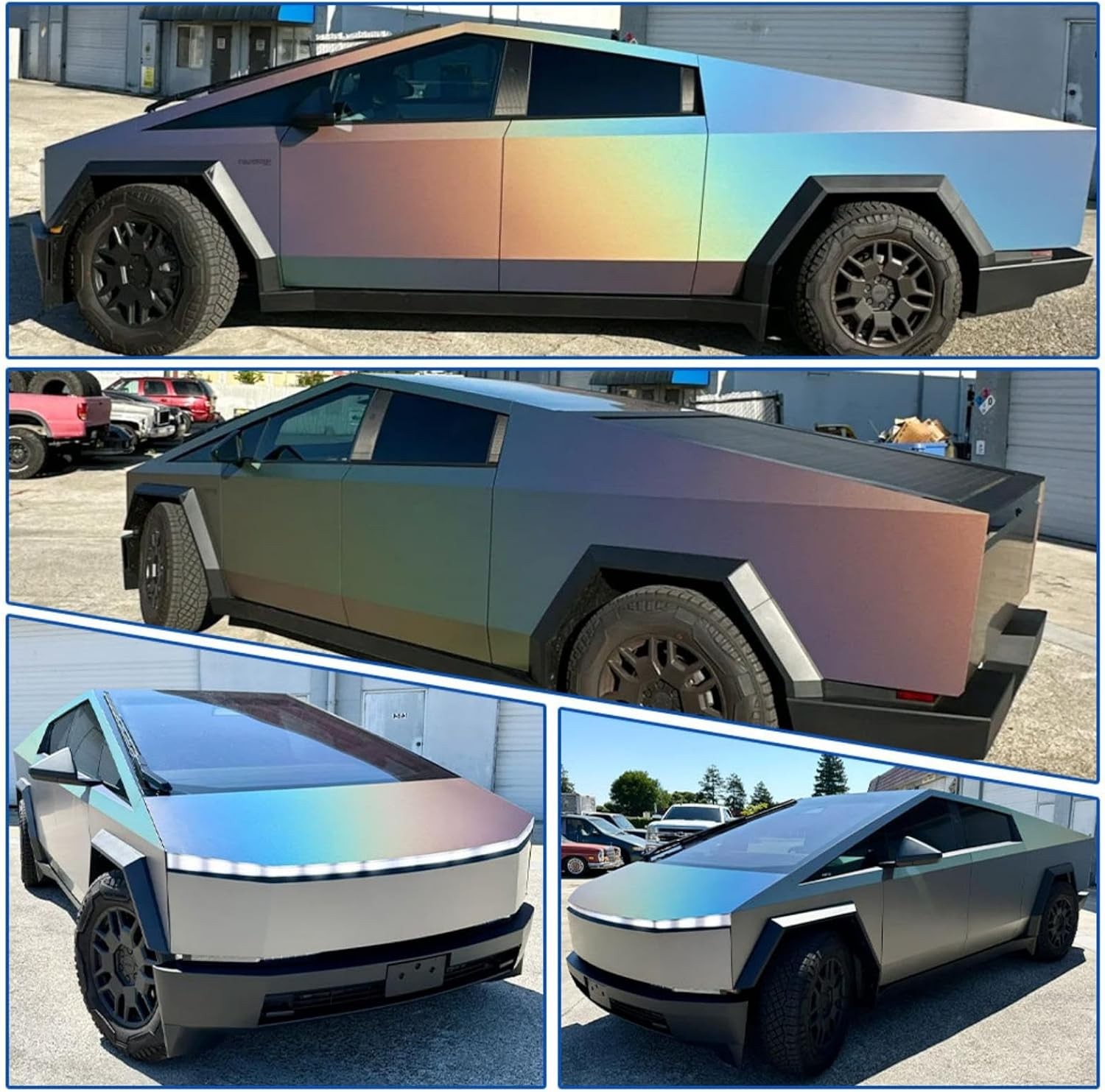 Cybertruck DIY PPF Paint Protection Film Wrap Color Changing Gloss Emerald Green