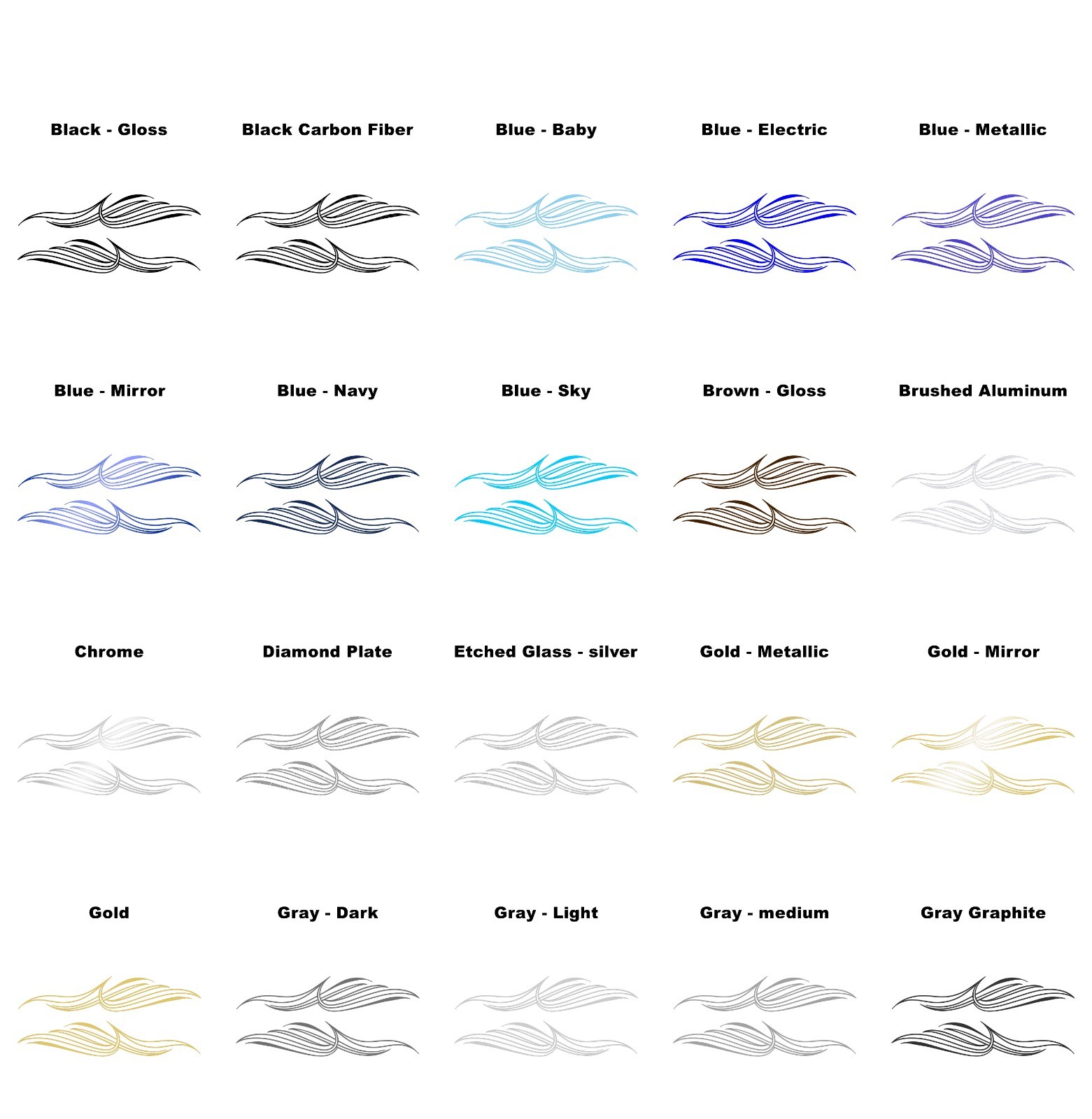 Pinstripe Decal Pair -Many Sizes and Colors to Choose From- Free US Shipping!