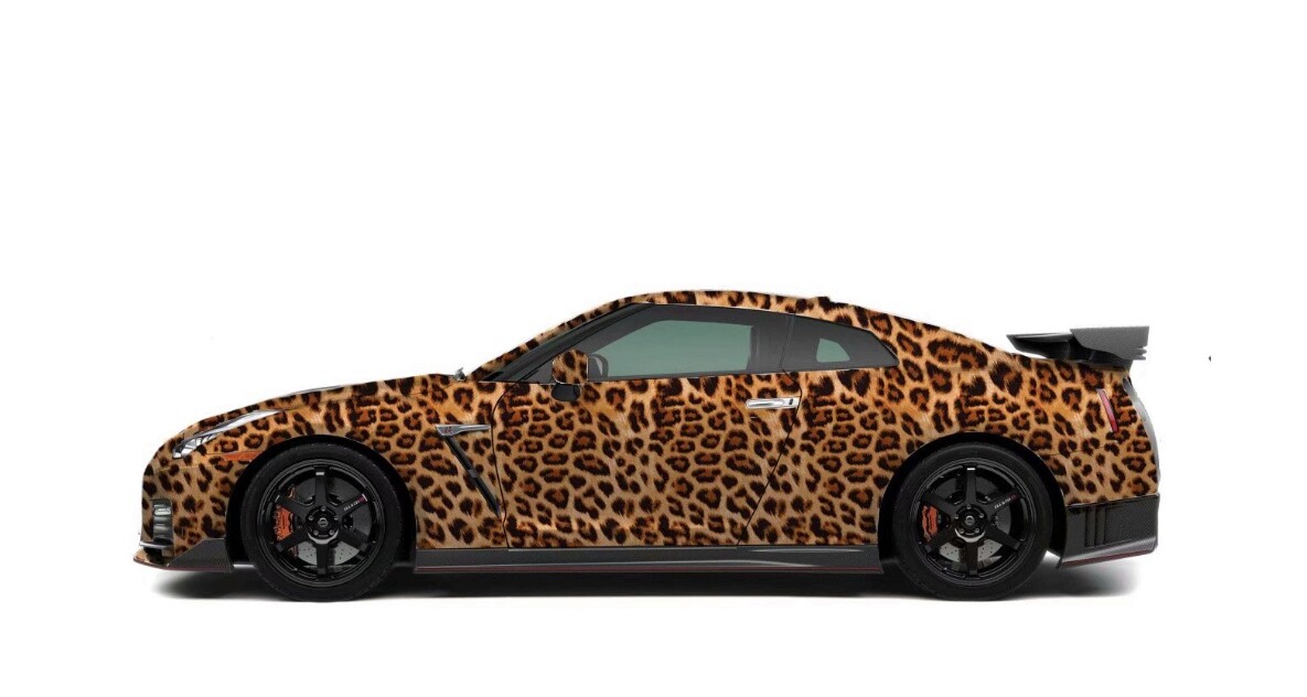 Leopard Print Pattern Matte Vinyl Car Wrap Sheet +Free Tools( 2 feet & up)