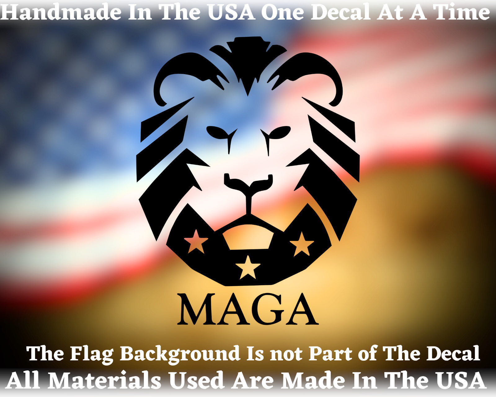 Patriot Party Lion MAGA TRUMP Custom Vinyl Decal USA Seller