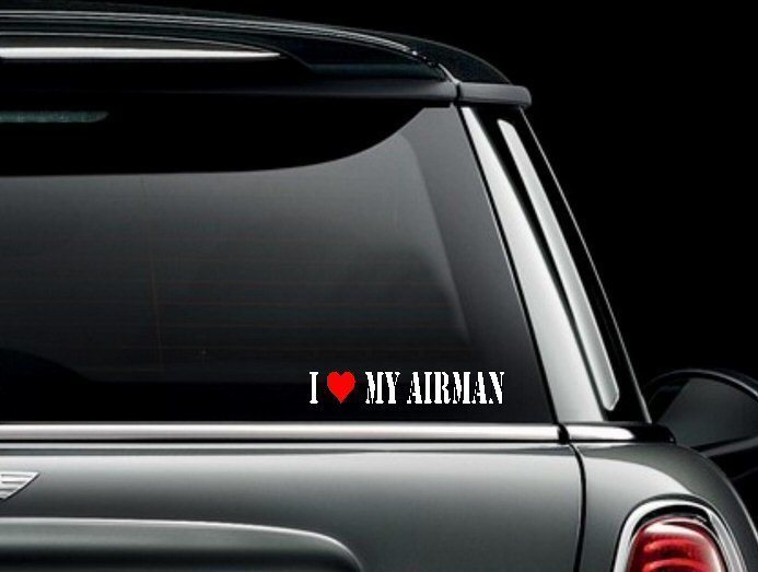 US Air Force I Heart My Airman Vinyl Car Truck Window Decal Sticker US Seller