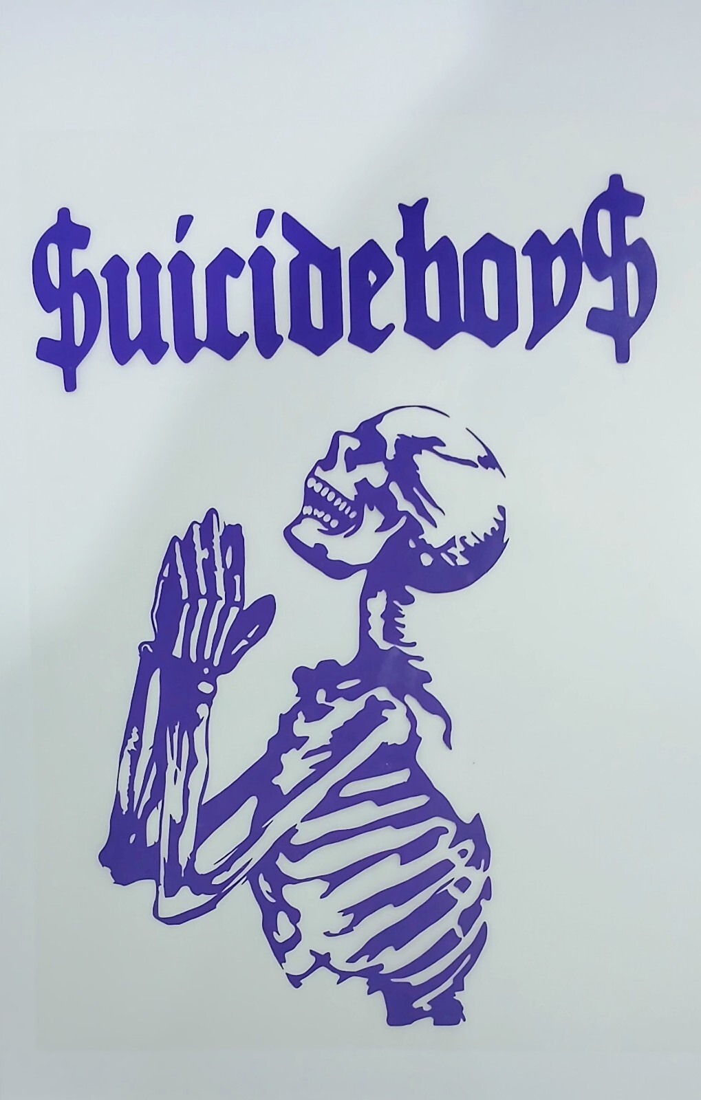 $uicideboy$ G59 Prayin’ Skeleton Vinyl Decal, Ruby Da Cherry, Scrim