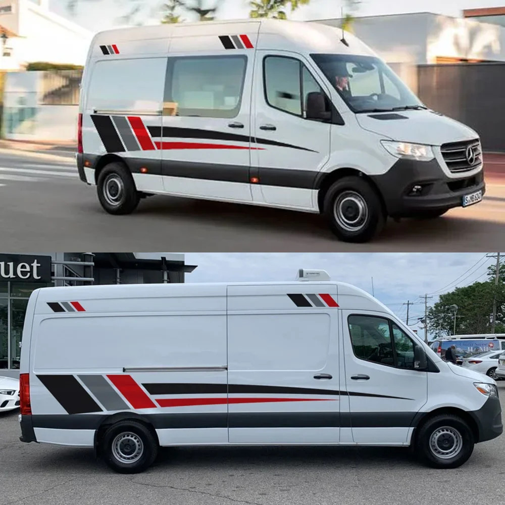 Body Side Stickers Graphics Stripes Universal for Van Motorhome RV Camper Cargo
