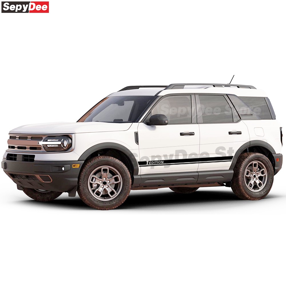 2Pcs Edition 1 Car Side Stripe Skirt Stickers For Ford Bronco Sport 2021-2026