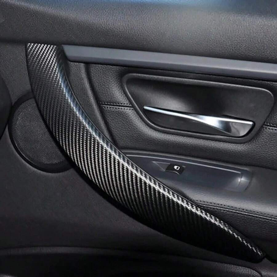 3D Anti Scratch Carbon Fiber Vinyl Film Tape Car Door Sill Scuff Sticker 9.8In