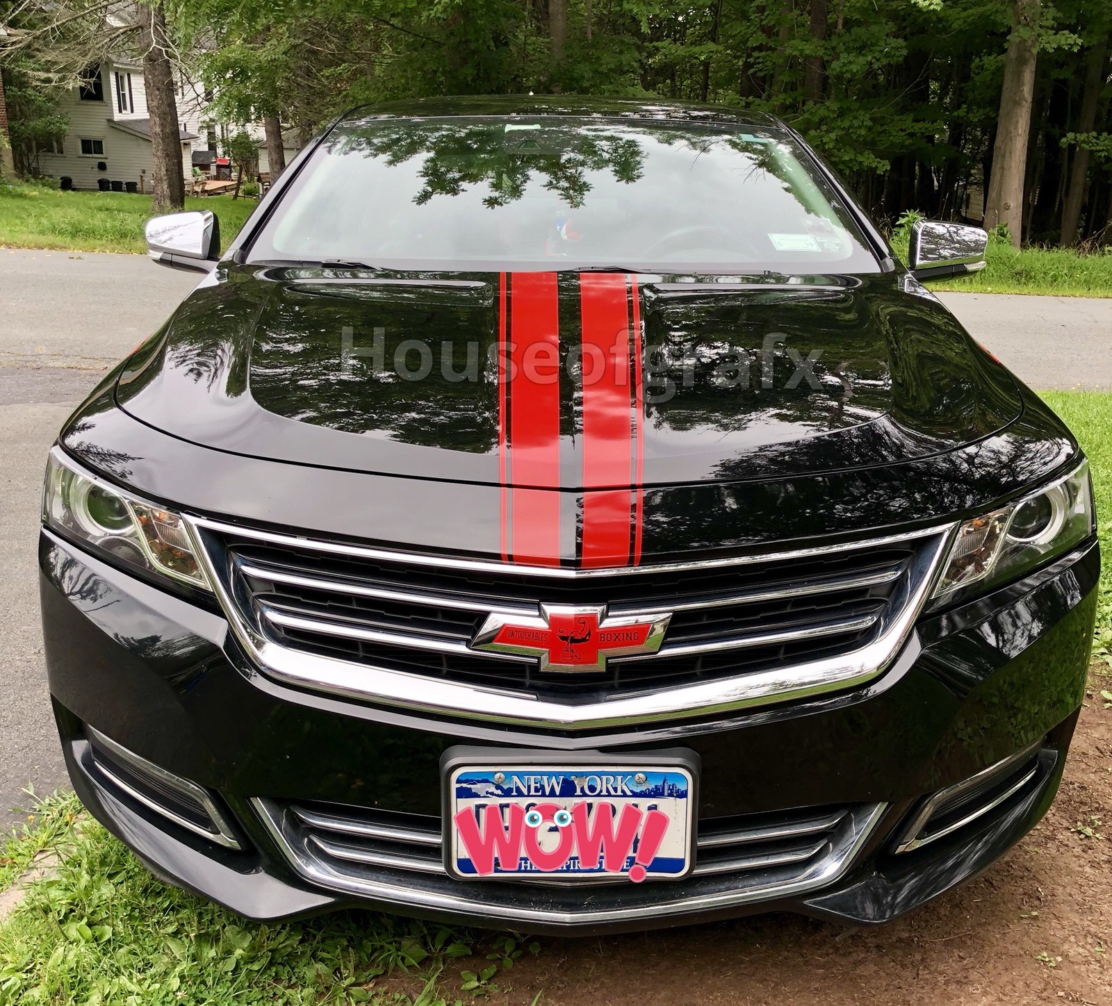 Center Hood Stripe Stripes Decal fits any 2014-2017 Chevy Chevrolet Impala LTZ