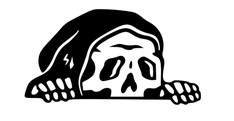 Grim Reaper Creeping Car Truck Suv Vinyl Decal Laptop Sticker