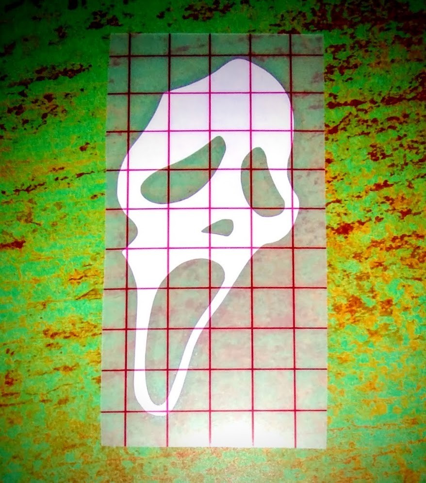 Ghostface Vinyl Decal | Halloween Decor | Thrasher/Mystery/Thriller/90s Series