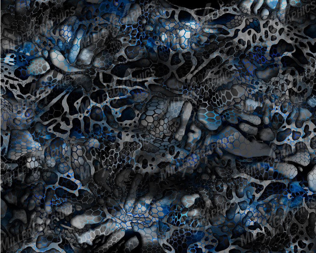 Camo Chameleon XD “Black and Blue” Wrap Vinyl Roll Sheet 3M – Many Sizes