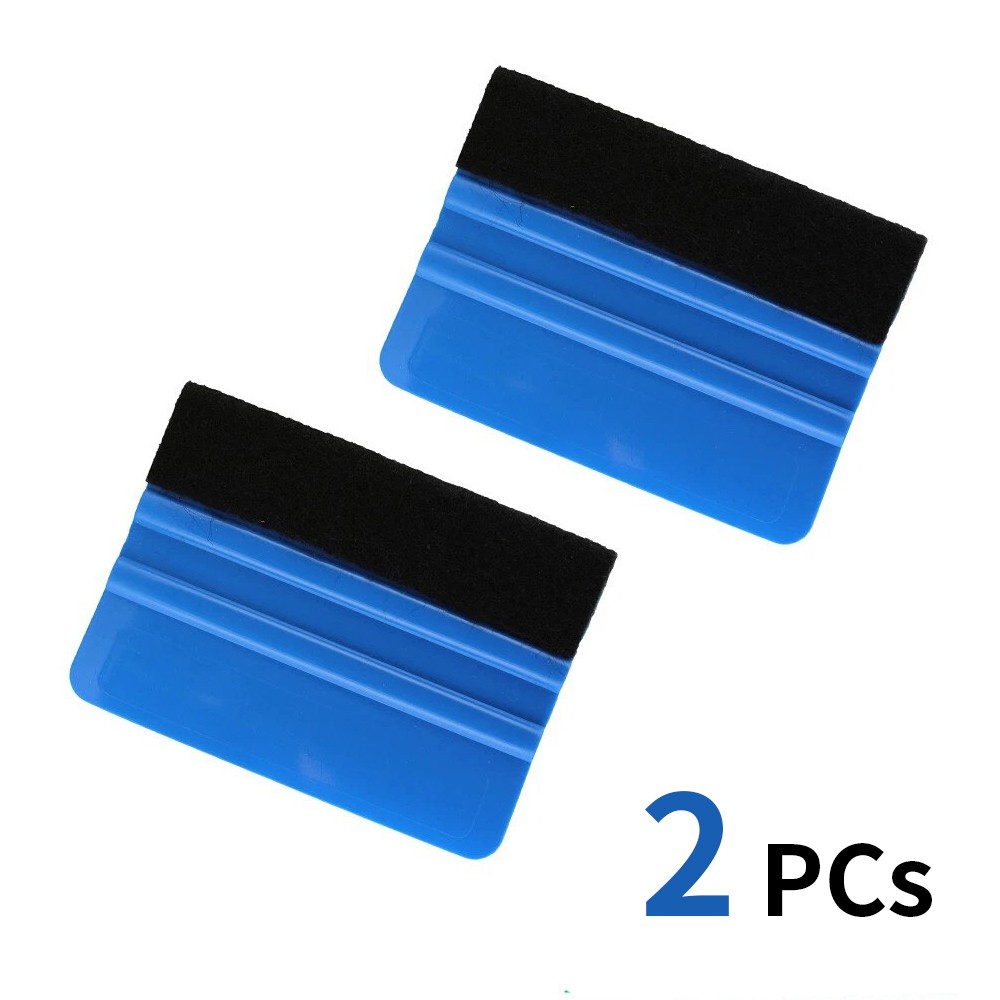2-Pack 4″ Felt Edge Squeegee Application Tool For Car Vinyl Wrap Scraper Decal