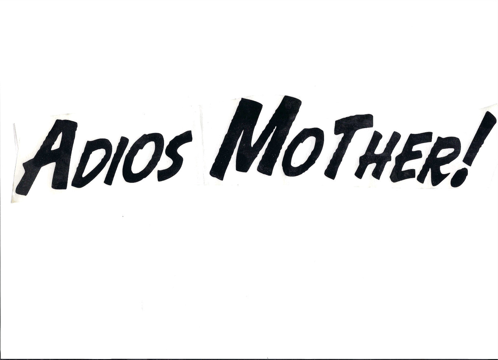 Adios Mother! Race Car Sticker For 1955 Chevy BADMAN Car Self Adhesive 11″X2″