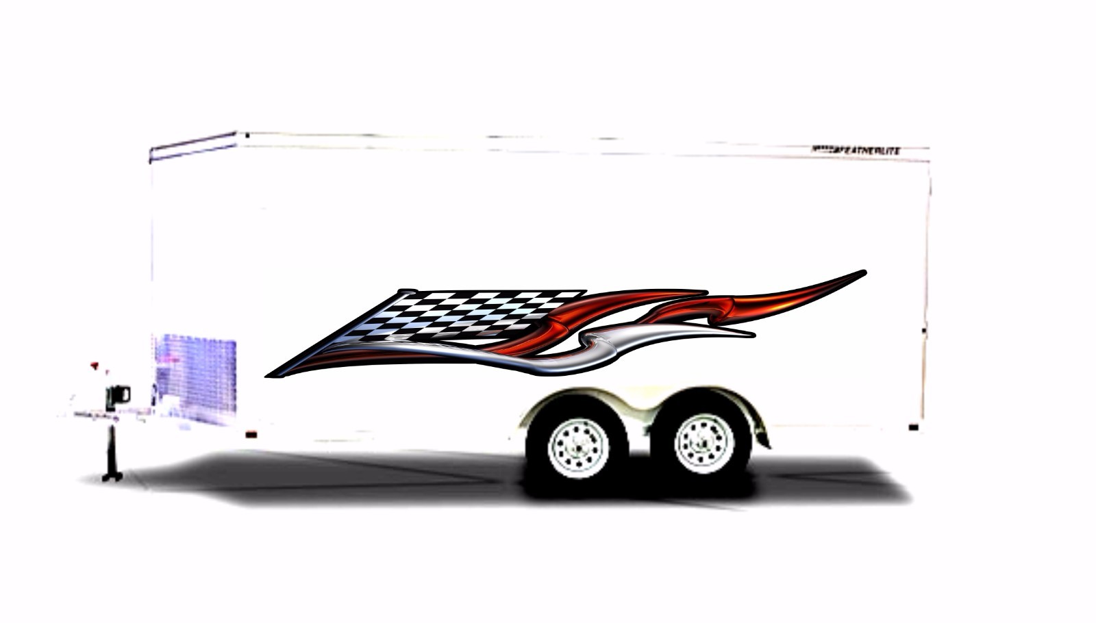 Trailer Boat Car Truck Wall Auto Race Flag Graphics Decals Stickers 120″ x 24″