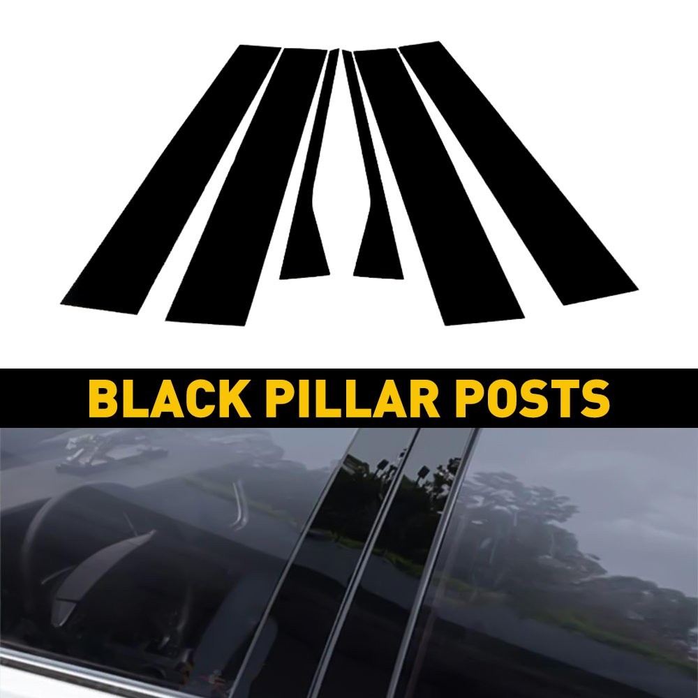 6/12Pcs Fit For MK5 Jetta VW 2006-2010 Sedan Trim Door Pillar Posts Gloss Black
