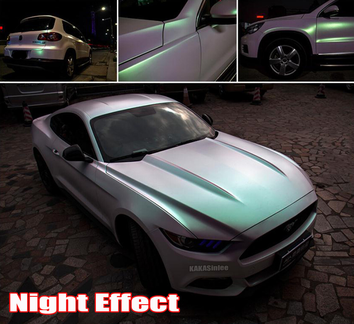 Glossy Matte Magic Satin Dawn White Pearl Flash Chrome Car Vinyl Wrap Sticker AB