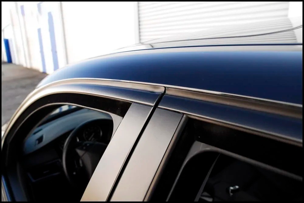2080 Black Gloss Matte Vinyl Wrap Blackout Chrome Delete1 Window Door Trim Tape
