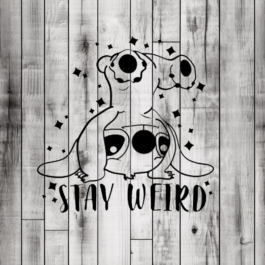 Lilo and Stitch ‘Stay Weird’ Vinyl Decal | Disney Sticker for Cars & Laptops