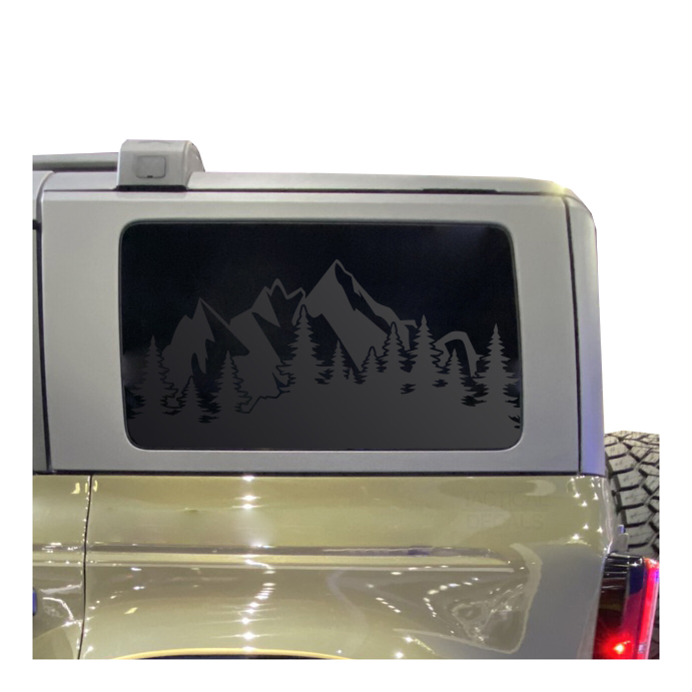 Mountain Scene Design Decals -Fits 2021-2025 Ford Bronco 4-Door FB4-MX1
