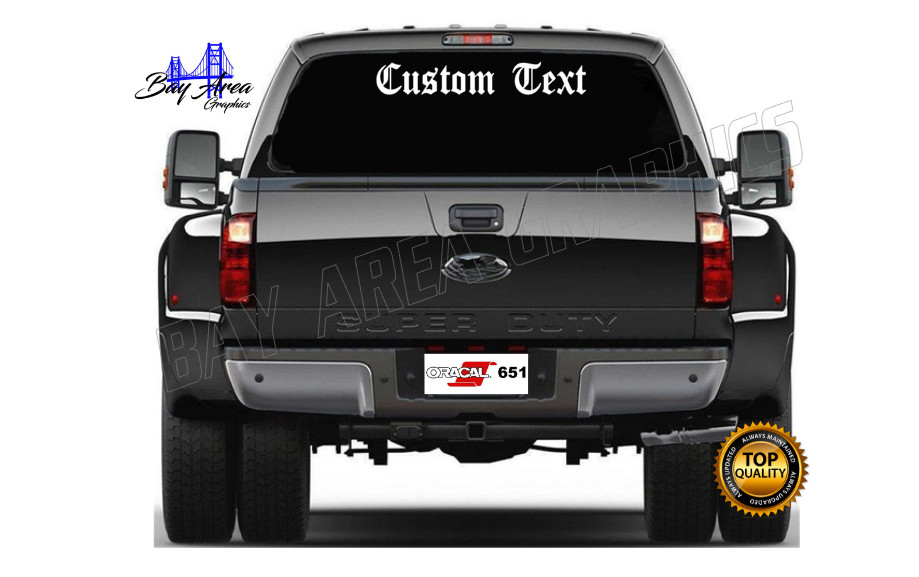 Custom Text Vinyl Decal Car Truck Window Custom size Sun/ Waterproof Outdoor #10