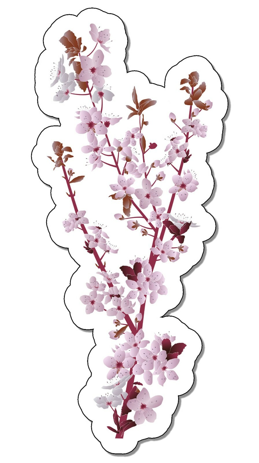 Cherry Blossoms Flowers Japanese Japan Asian Beautiful Vinyl Decal Sticker 5″