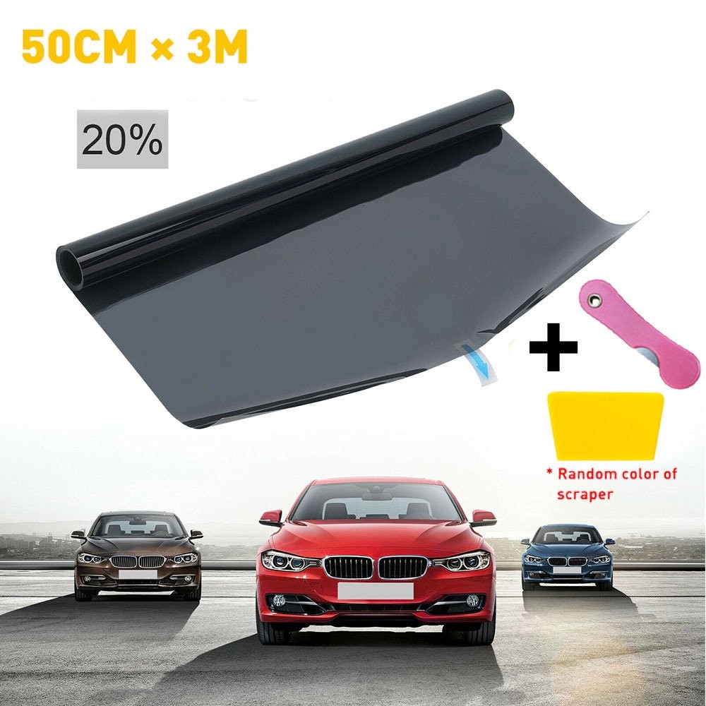 1/2set 300cmX50cm Light Smoke Black Tint Film Headlights Tail Lights Car Vinyl J