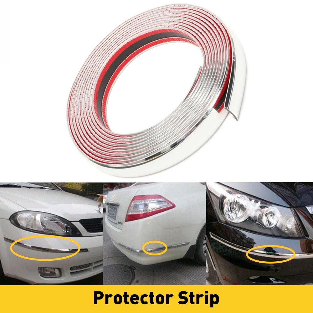 3/4” Chrome Trim Molding Strip Car Door Window Bumper Side Trime Protector 16 D