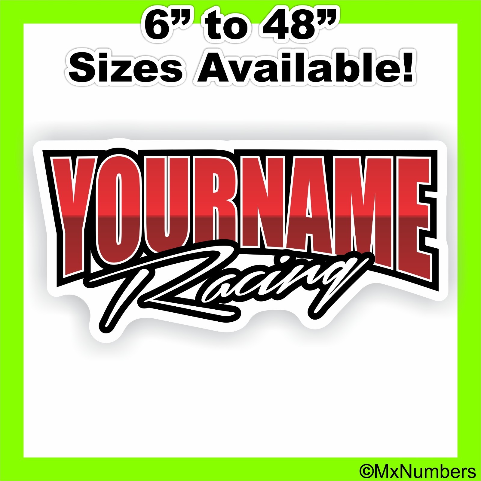 Custom Name Racing Trailer Decal Car IMCA Model Modified Sprint Stock Track