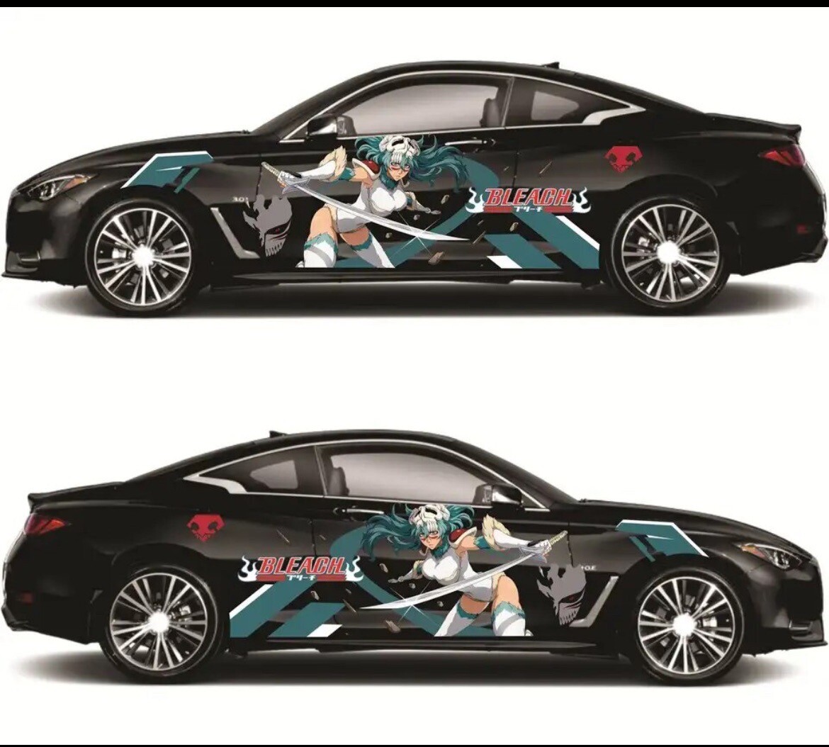 Itasha Custom Car Decals; Anime Inspired Car Decals; Itasha Side Decal,Both Side
