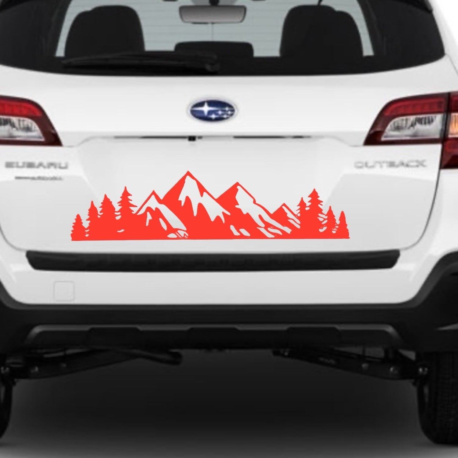 MOUNTAIN RANGE TREE LANDSCAPE SCENE Vinyl Decal -Sticker for Car Jeep Truck