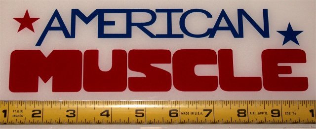 American Muscle! HQ 2 Color High Gloss 9″ x 2.7″ Vinyl Decal!