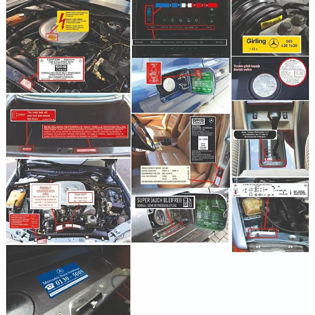 Decal Set Stickers For Mercedes-Benz W126 S Class All Models Best Quality